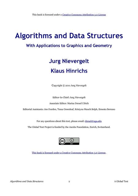 Algorithms and Data Structures With Applications to Graphics and Geometry